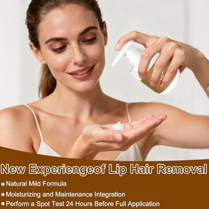 Coconut Oil Facial Hair Removal Cream for Women - Gentle, Plant-Based Hair Remover for Chin & Upper Lip, 3.52 oz Avelisse