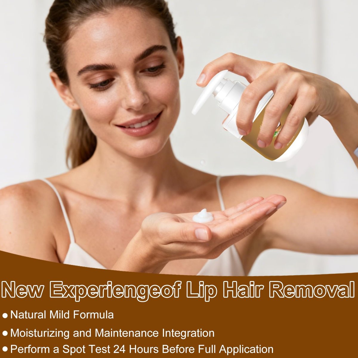 Coconut Oil Facial Hair Removal Cream for Women - Gentle, Plant-Based Hair Remover for Chin & Upper Lip, 3.52 oz Avelisse