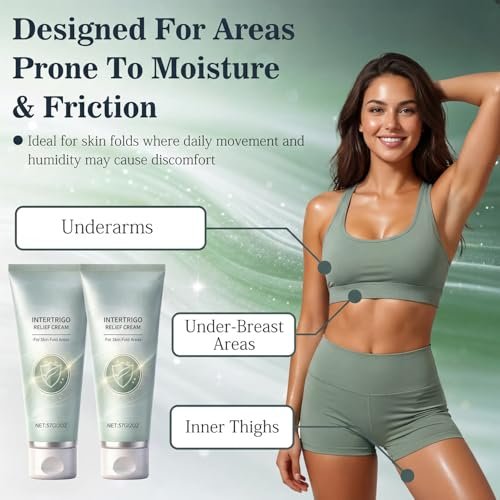 Treayes Intertrigo Relief Cream 2-Pack – Skin Fold Anti-Chafing & Moisture Barrier Cream for Women - görsel 9