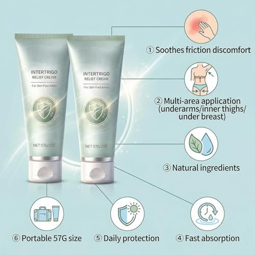 Treayes Intertrigo Relief Cream 2-Pack – Skin Fold Anti-Chafing & Moisture Barrier Cream for Women - görsel 7