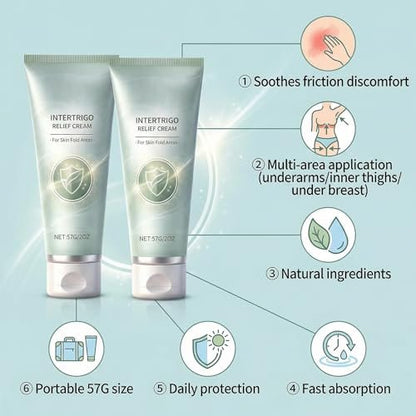 Treayes Intertrigo Relief Cream 2-Pack – Skin Fold Anti-Chafing & Moisture Barrier Cream for Women