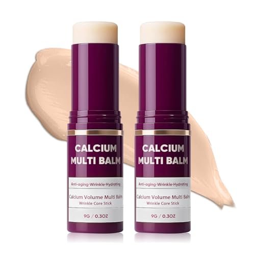 scrlous 2PCS Calcium Multi Balm - Korean Collagen Moisturizing Stick for Eyes, Neck, Face - Hydrating, Firming, Wrinkle Care - görsel 2