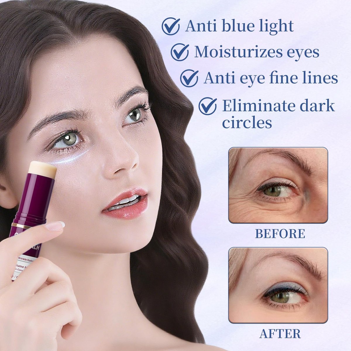 scrlous 2PCS Calcium Multi Balm - Korean Collagen Moisturizing Stick for Eyes, Neck, Face - Hydrating, Firming, Wrinkle Care - görsel 13