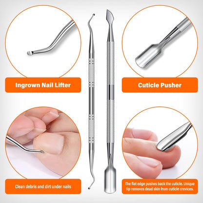 DRMODE Toenail Clippers for Thick Toenails, Long Handled Toe Nail Clippers for Thick Nails for Seniors with Wide Opening, Professional Stainless Steel Slanted Curved Ingrown Toenail Clippers for Men