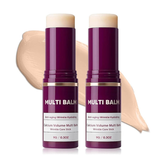 rooroopet 2-Pack Calcium Multi Balm - Korean Collagen Moisturizing Stick for Wrinkles, Anti-Aging, Hydrating & Firming Skin - Eye, Neck & Face Moisturizer
