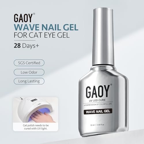 GAOY 16ml White Blooming Wave Nail Gel - Effortless Ocean Wave Nail Art Design, Use with Gel Polish for DIY - görsel 12