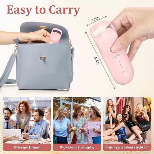 Heated Eyelash Curler - Mini Electric Lash Curler with Fast Heating, 2-Level Temp Control, Anti-Burn Silicone Pad, Type-C Charging - Pink - görsel 8