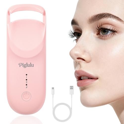 Heated Eyelash Curler - Mini Electric Lash Curler with Fast Heating, 2-Level Temp Control, Anti-Burn Silicone Pad, Type-C Charging - Pink - görsel 2