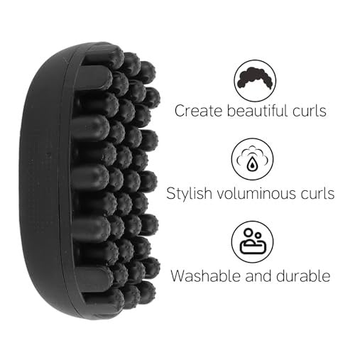 Rubber Curling Hair Brush: Twist King Sponge for Afro Hair - Washable Curl Sponge Styling Tool for Men, Women, Boys, Girls - Durable Curling Comb for Long & Short Hair (Small Tooth, Black) Avelisse