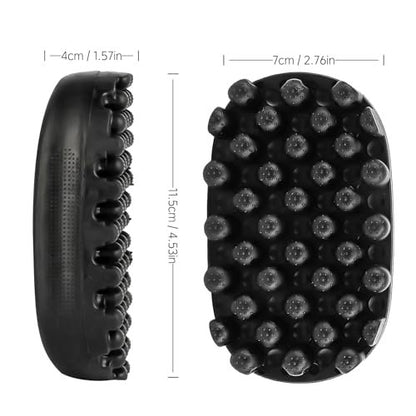 Rubber Curling Hair Brush: Twist King Sponge for Afro Hair - Washable Curl Sponge Styling Tool for Men, Women, Boys, Girls - Durable Curling Comb for Long & Short Hair (Small Tooth, Black) Avelisse