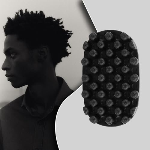 Rubber Curling Hair Brush: Twist King Sponge for Afro Hair - Washable Curl Sponge Styling Tool for Men, Women, Boys, Girls - Durable Curling Comb for Long & Short Hair (Small Tooth, Black) Avelisse