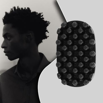 Rubber Curling Hair Brush: Twist King Sponge for Afro Hair - Washable Curl Sponge Styling Tool for Men, Women, Boys, Girls - Durable Curling Comb for Long & Short Hair (Small Tooth, Black) Avelisse