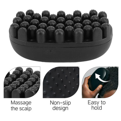 Rubber Curling Hair Brush: Twist King Sponge for Afro Hair - Washable Curl Sponge Styling Tool for Men, Women, Boys, Girls - Durable Curling Comb for Long & Short Hair (Small Tooth, Black) Avelisse