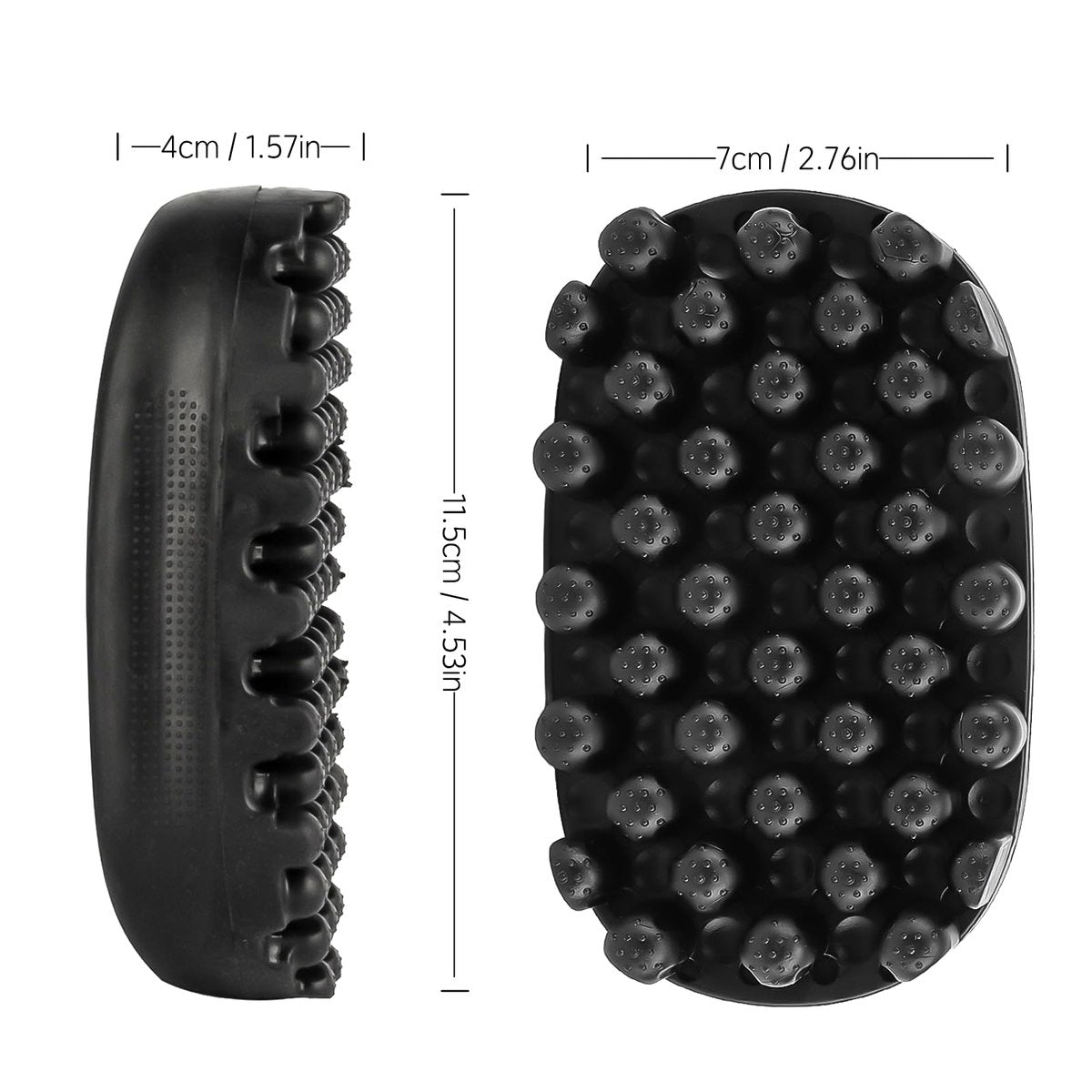 Rubber Curling Hair Brush: Twist King Sponge for Afro Hair - Washable Curl Sponge Styling Tool for Men, Women, Boys, Girls - Durable Curling Comb for Long & Short Hair (Small Tooth, Black) Avelisse
