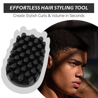 Rubber Curling Hair Brush: Twist King Sponge for Afro Hair - Washable Curl Sponge Styling Tool for Men, Women, Boys, Girls - Durable Curling Comb for Long & Short Hair (Small Tooth, Black) Avelisse
