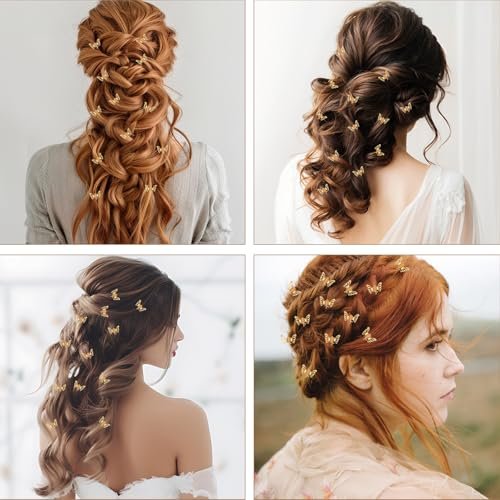 40Pcs Gold Butterfly Hair Clips for Women – Hollow Butterfly Metal Claw Clips, Strong Hold Jaw Clip for Fashion Styling - görsel 8