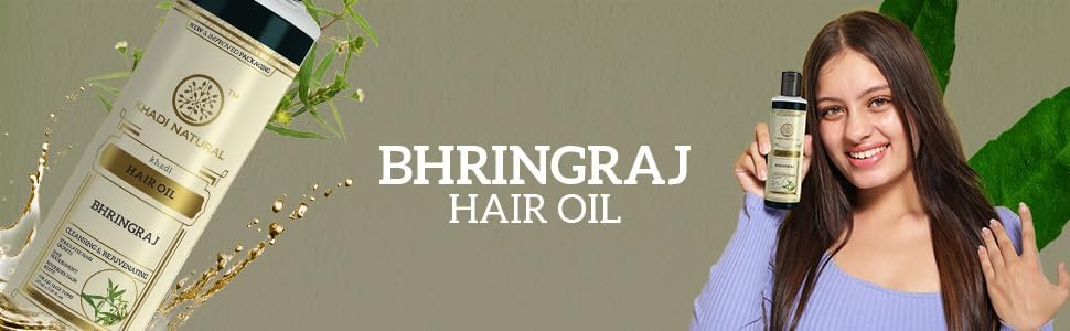 Natural Bhringraj Hair Oil, 210ml - KHADI - görsel 7
