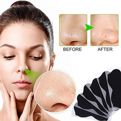 JWBVCTCR Pore Strips - Natural Charcoal Deep Cleansing Nose Strips for Blackhead Removal, 80 Count