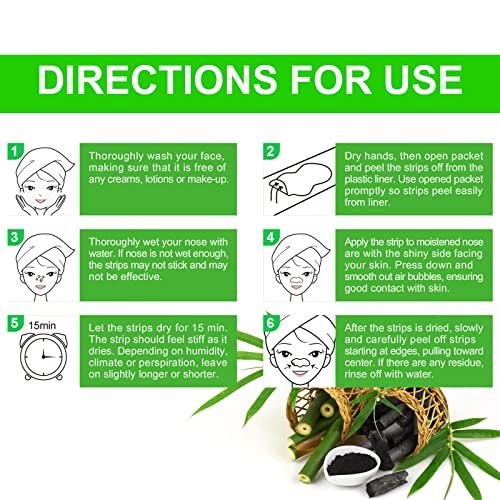 JWBVCTCR Pore Strips - Natural Charcoal Deep Cleansing Nose Strips for Blackhead Removal, 80 Count - görsel 16