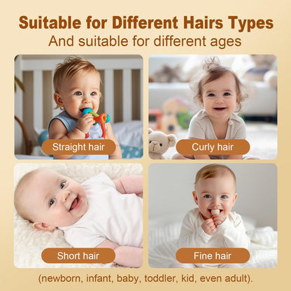 Rabbitcozy Vacuum Baby Hair Clippers – Silent Cordless Baby Hair Trimmer with Auto Suction for Fine & Curly Hair, Waterproof Baby Hair Cutting Kit, Blue Avelisse