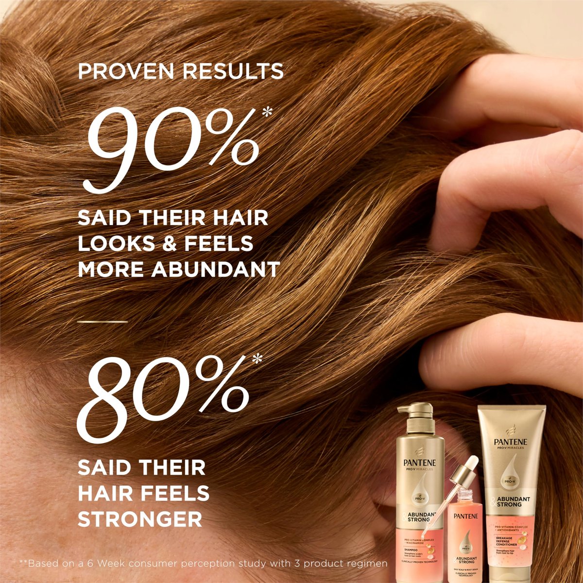 Pantene Abundant & Strong Conditioner, Strengthens Hair from Root to Tip, 8 oz - görsel 9
