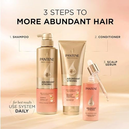 Pantene Abundant & Strong Shampoo - Strengthens Scalp's Hold on Hair Roots, 13.5 oz Avelisse