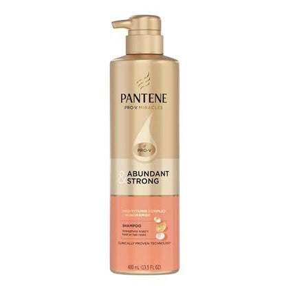 Pantene Abundant & Strong Shampoo - Strengthens Scalp's Hold on Hair Roots, 13.5 oz Avelisse
