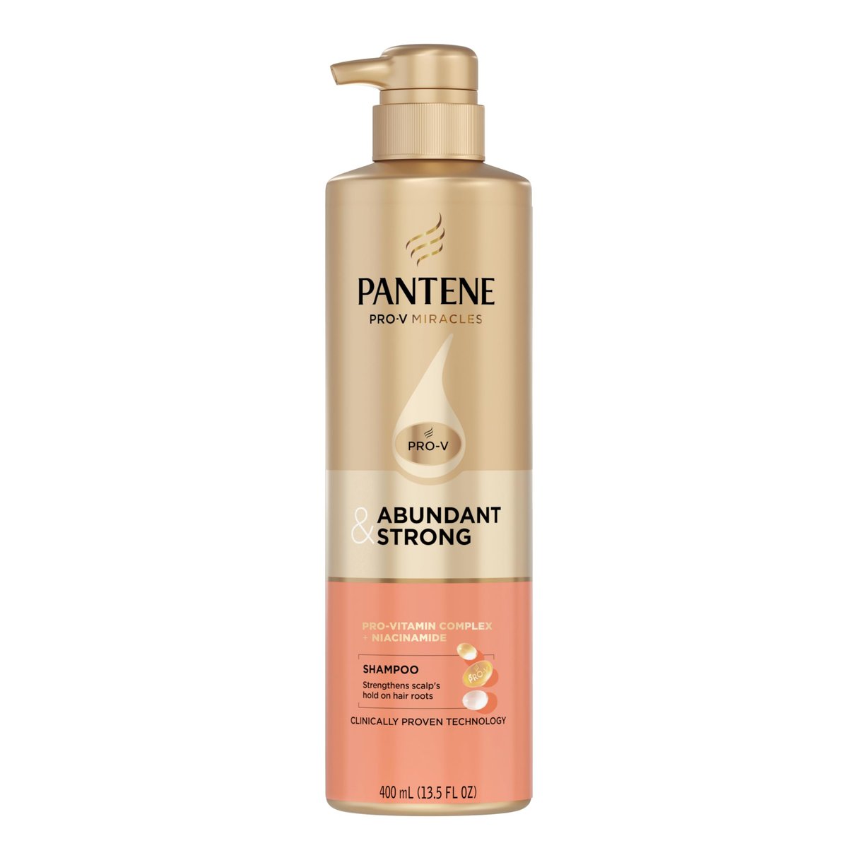 Pantene Abundant & Strong Shampoo - Strengthens Scalp's Hold on Hair Roots, 13.5 oz Avelisse