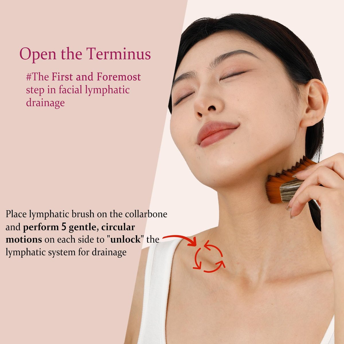 Hoyecl No Oil Lymphatic Face Sculpting Brush – Soft Facial Brush for Lymphatic Drainage, Reduce Morning Puffiness, Sculpt Contour & Glow Skin Naturally for Sensitive/Thin Skin Avelisse