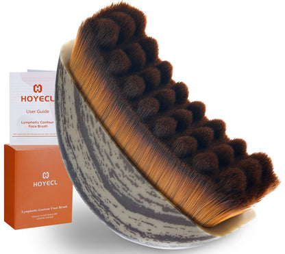 Hoyecl No Oil Lymphatic Face Sculpting Brush – Soft Facial Brush for Lymphatic Drainage, Reduce Morning Puffiness, Sculpt Contour & Glow Skin Naturally for Sensitive/Thin Skin Avelisse