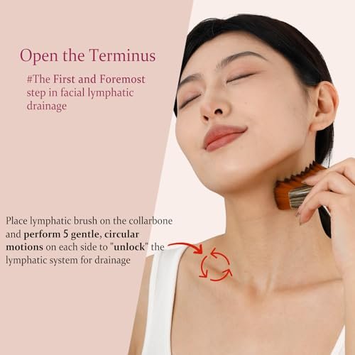 Hoyecl No Oil Lymphatic Face Sculpting Brush – Soft Facial Brush for Lymphatic Drainage, Reduce Morning Puffiness, Sculpt Contour & Glow Skin Naturally for Sensitive/Thin Skin Avelisse
