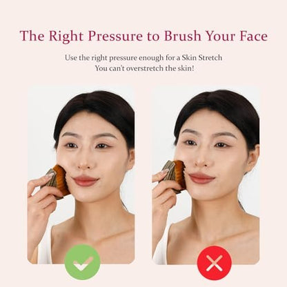 Hoyecl No Oil Lymphatic Face Sculpting Brush – Soft Facial Brush for Lymphatic Drainage, Reduce Morning Puffiness, Sculpt Contour & Glow Skin Naturally for Sensitive/Thin Skin Avelisse