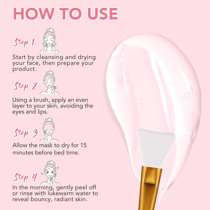 O.SECERT Collagen Overnight Wrapping Peel Off Face Mask – Anti-Aging, Hydrating & Elasticity for Glass Skin