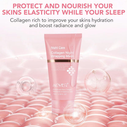 O.SECERT Collagen Overnight Wrapping Peel Off Face Mask – Anti-Aging, Hydrating & Elasticity for Glass Skin