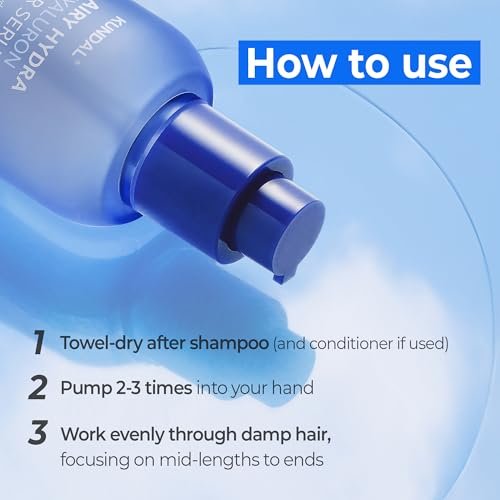 KUNDAL Hyaluronic Acid Lightweight Hair Serum for Thin & Fine Hair – Frizz Control, Volume & Moisture Boost – Blossom Breeze, 1.69 fl oz Avelisse