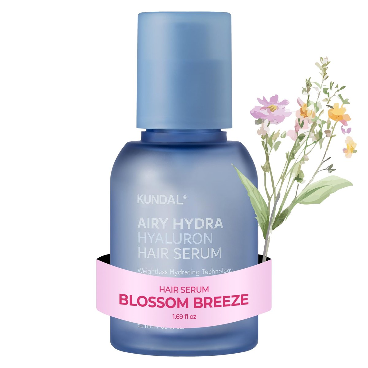 KUNDAL Hyaluronic Acid Lightweight Hair Serum for Thin & Fine Hair – Frizz Control, Volume & Moisture Boost – Blossom Breeze, 1.69 fl oz Avelisse