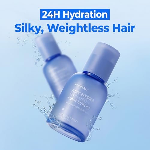 KUNDAL Hyaluronic Acid Lightweight Hair Serum for Thin & Fine Hair – Frizz Control, Volume & Moisture Boost – Blossom Breeze, 1.69 fl oz Avelisse