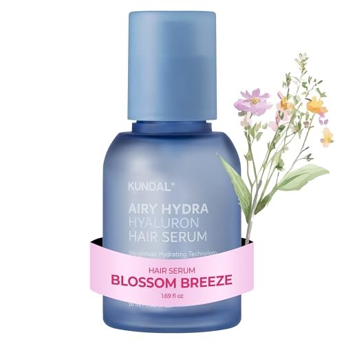 KUNDAL Hyaluronic Acid Lightweight Hair Serum for Thin & Fine Hair – Frizz Control, Volume & Moisture Boost – Blossom Breeze, 1.69 fl oz Avelisse
