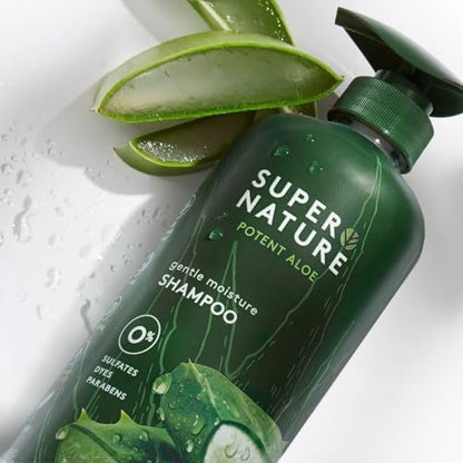 Super Nature Shampoo and Conditioner Set – Sulfate Free, Paraben Free Hydrating Hair Care Duo with Aloe for Dry, Damaged, Curly, or Color Treated Hair (2 Pack, 16 fl oz Each) Avelisse