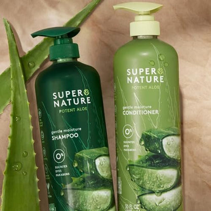 Super Nature Shampoo and Conditioner Set – Sulfate Free, Paraben Free Hydrating Hair Care Duo with Aloe for Dry, Damaged, Curly, or Color Treated Hair (2 Pack, 16 fl oz Each) Avelisse