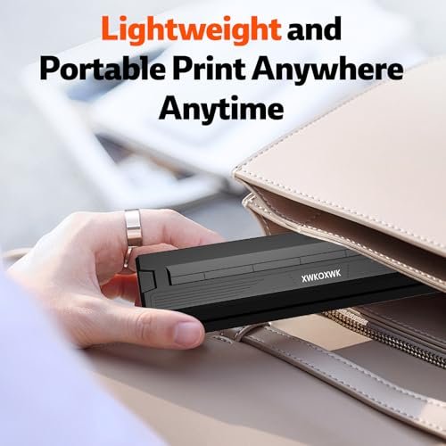XWKOXWK Tattoo Stencil Printer with Transfer Paper & Thermal Paper – Portable Bluetooth Wireless Inkless Printer for Beginners & Artists (Grey, 8.5x11) - görsel 6
