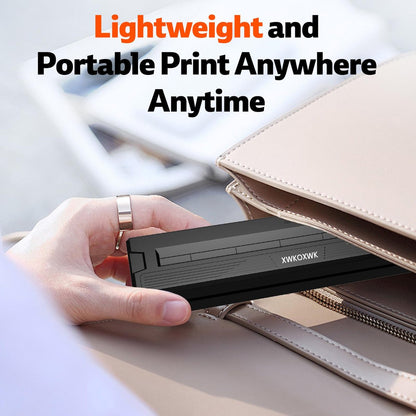 XWKOXWK Tattoo Stencil Printer with Transfer Paper & Thermal Paper – Portable Bluetooth Wireless Inkless Printer for Beginners & Artists (Grey, 8.5x11)