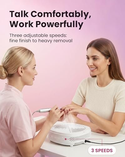 Voltrish Nail Dust Collector - Professional Vacuum Fan for Nail Tech, Quiet & Compact Dust Extractor for Nail Drill, Portable Accessory for DIY Artists (White) - görsel 8