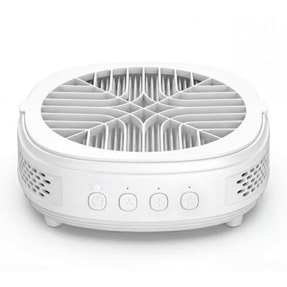 Voltrish Nail Dust Collector - Professional Vacuum Fan for Nail Tech, Quiet & Compact Dust Extractor for Nail Drill, Portable Accessory for DIY Artists (White)