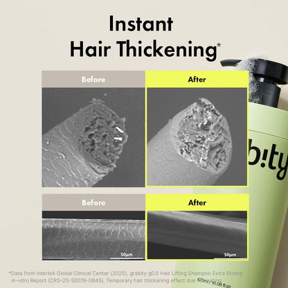 grabityg0.0 Hair Lifting Shampoo Extra Strong – Strengthening and Thickening Shampoo for Thinning Hair with Biotin and Salicylic Acid, Vegan and Sulfate-Free, 16.06 fl.oz. Avelisse