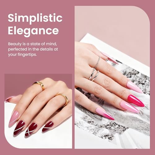 Phoenixy 30 PCS Gel Nail Polish Set - 24 Colors Soak Off Gel Polish with Base & Top Coat - Pink Blue Collection for Home Manicure Beginners Gift for Women - görsel 5