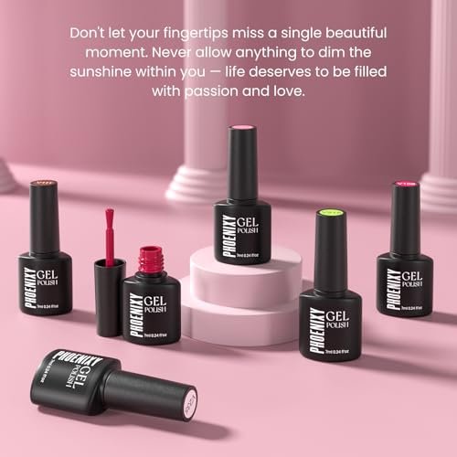 Phoenixy 30 PCS Gel Nail Polish Set - 24 Colors Soak Off Gel Polish with Base & Top Coat - Pink Blue Collection for Home Manicure Beginners Gift for Women - görsel 15