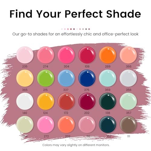 Phoenixy 30 PCS Gel Nail Polish Set - 24 Colors Soak Off Gel Polish with Base & Top Coat - Pink Blue Collection for Home Manicure Beginners Gift for Women - görsel 3