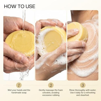 LHOPEBK Nature Tallow Soap for Moisturizing: Daily Face & Body Cleansing for Sensitive & Dry Skin — Made with Organic Grass-Fed Beef Tallow to Reduce Tightness After One Wash — 4.2 oz Bar