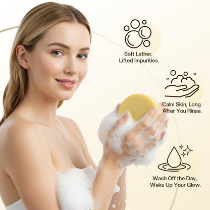 LHOPEBK Nature Tallow Soap for Moisturizing: Daily Face & Body Cleansing for Sensitive & Dry Skin — Made with Organic Grass-Fed Beef Tallow to Reduce Tightness After One Wash — 4.2 oz Bar
